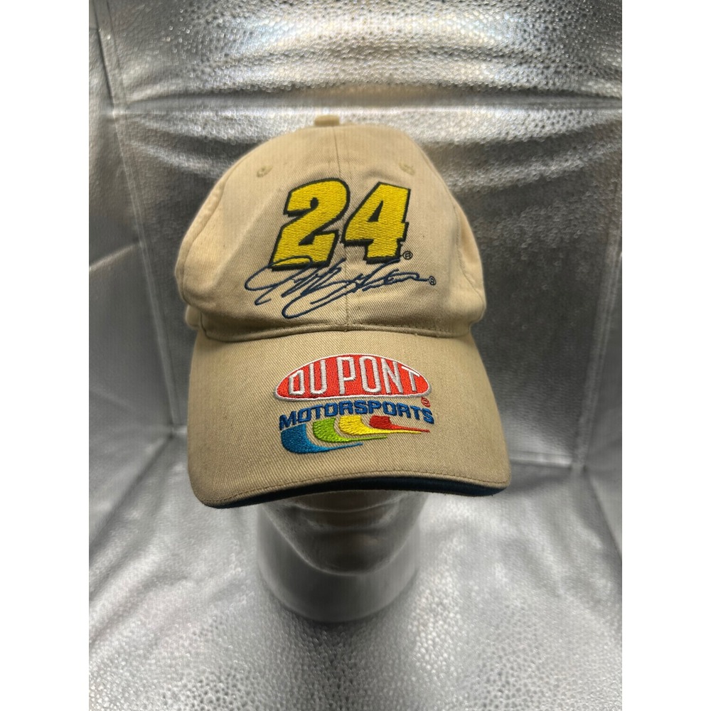 Jeff Gordon 24 NASCAR Hat Winners Circle DuPont Motorsports Tan Adjustable Cap